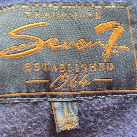 SEVEN7 Love And Peace Periwinkle Blue Zip-up Hoodie, Size Large - Picture 9 of 10